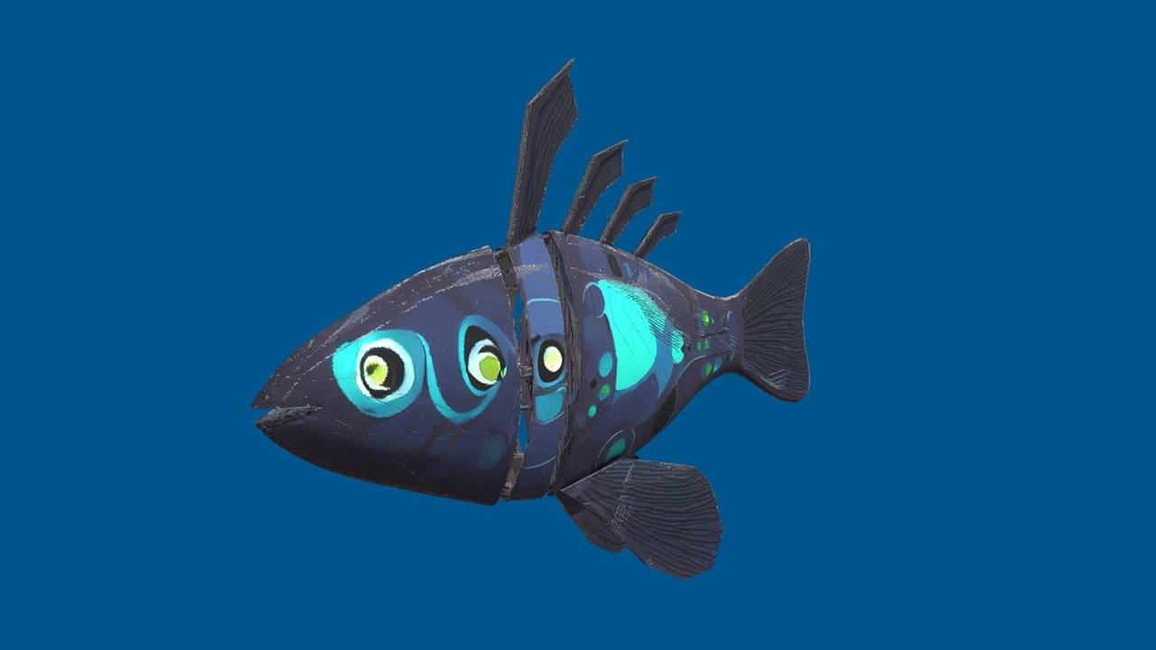 Media 1 for listing Cyber ​​fish (With AI generated texture!)