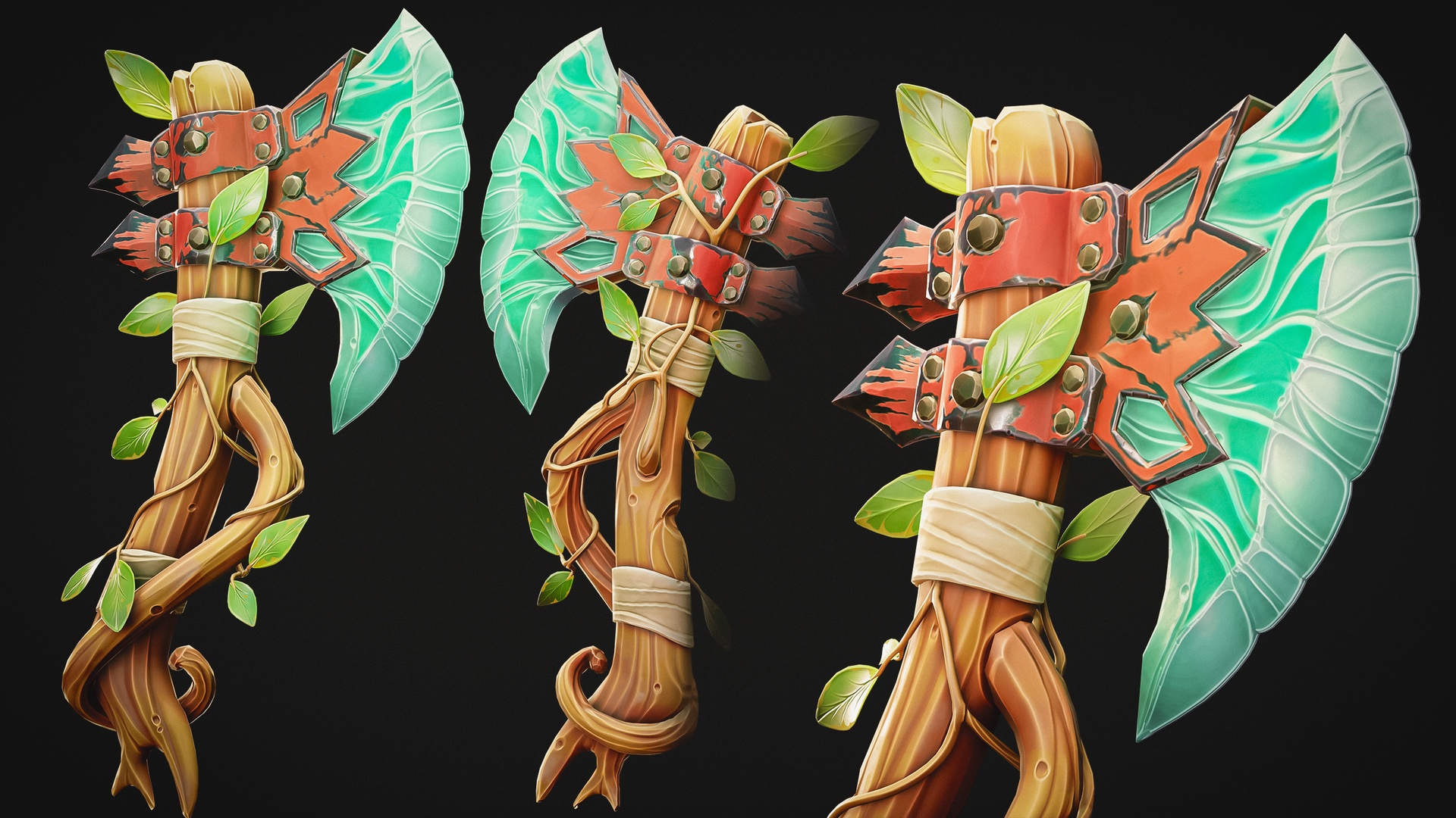 Media 1 for listing Stylized Fantasy Axe - Game Ready
