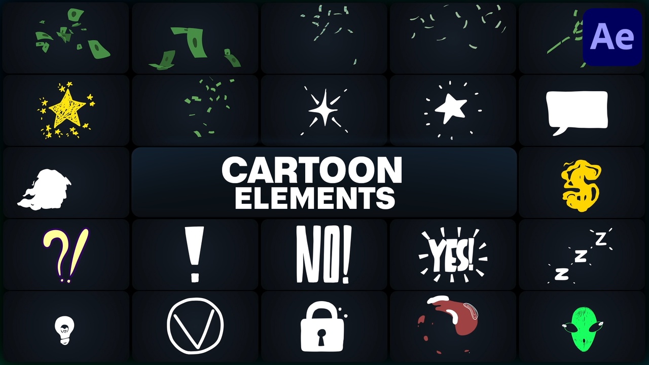 商品 Cartoon Elements 的媒体 1