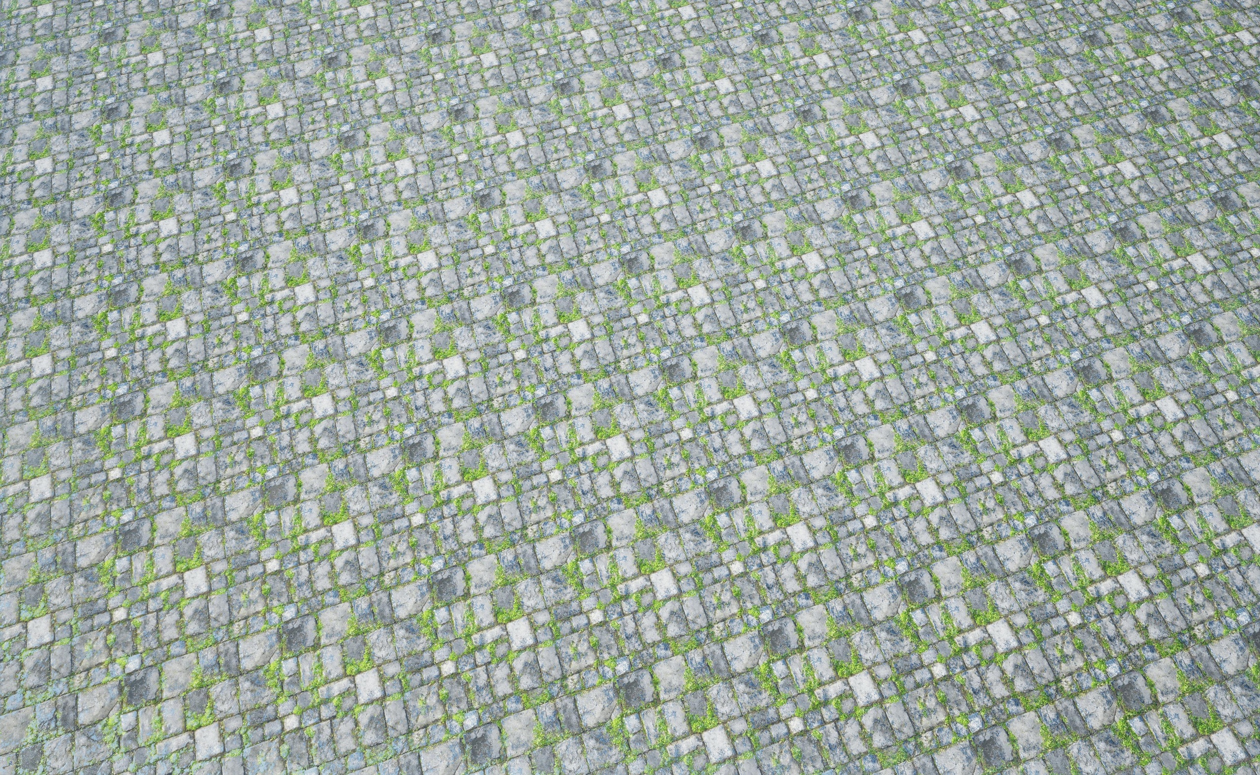 Media 1 for listing Ultra Realistic Mossy Cobblestone 4K PBR