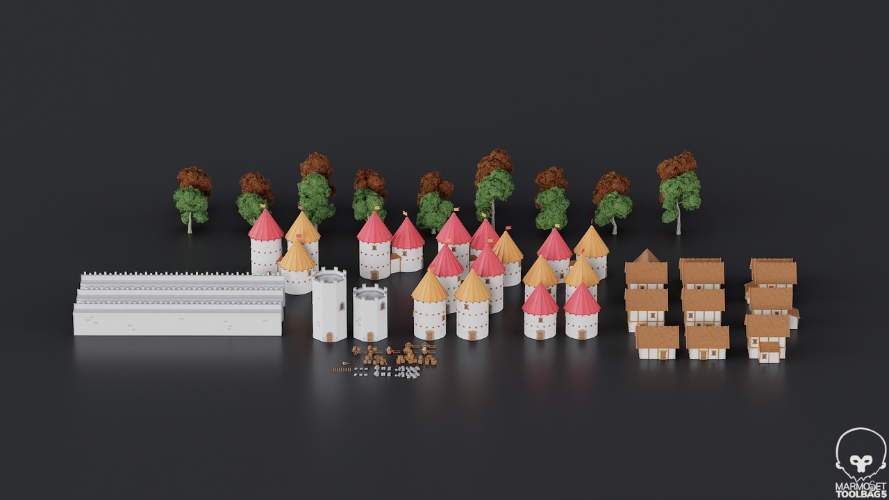 Media 1 for listing Medieval Village 110 Objects