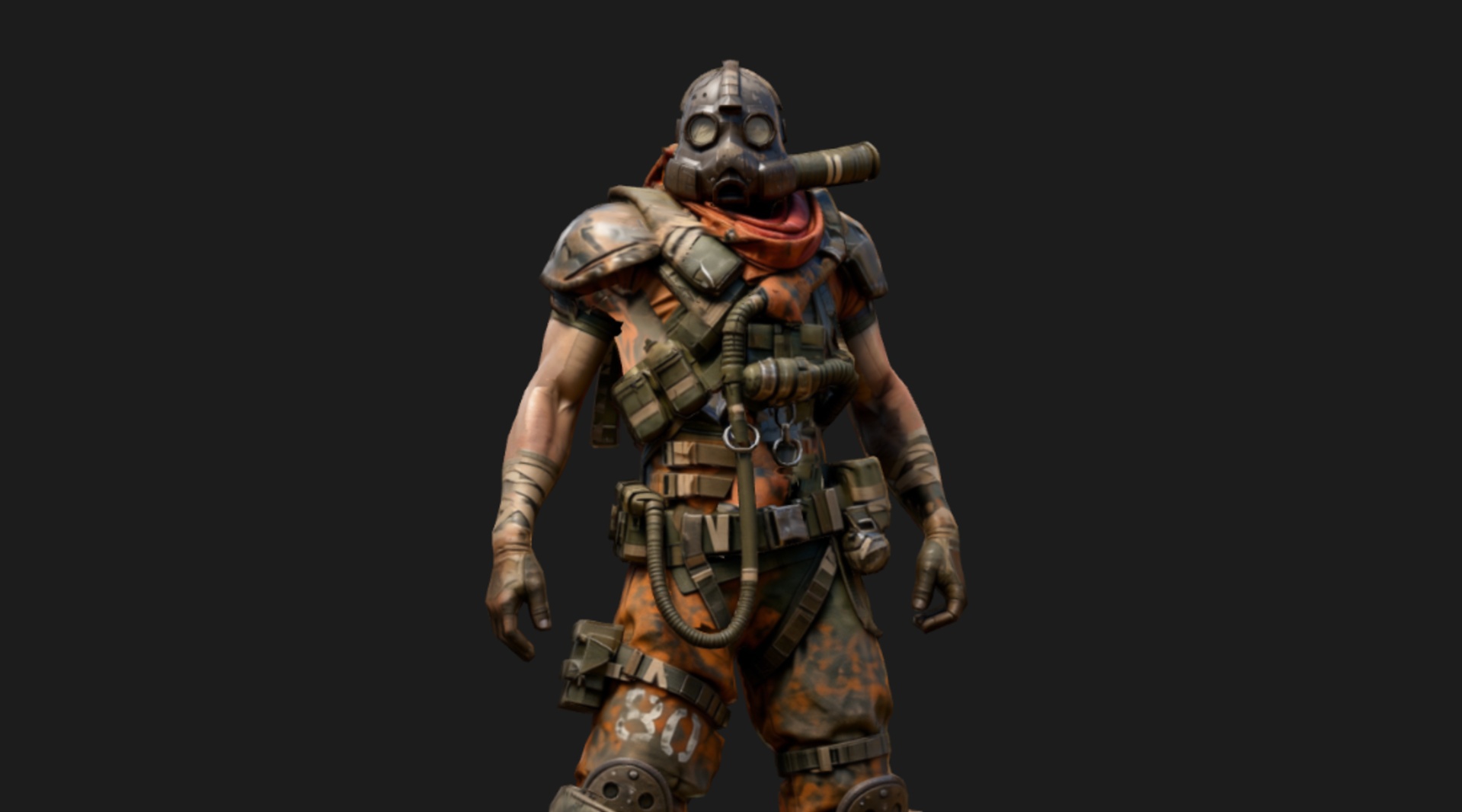 Media 1 for listing Hazard-Environment Bandit Low-poly 3d Model
