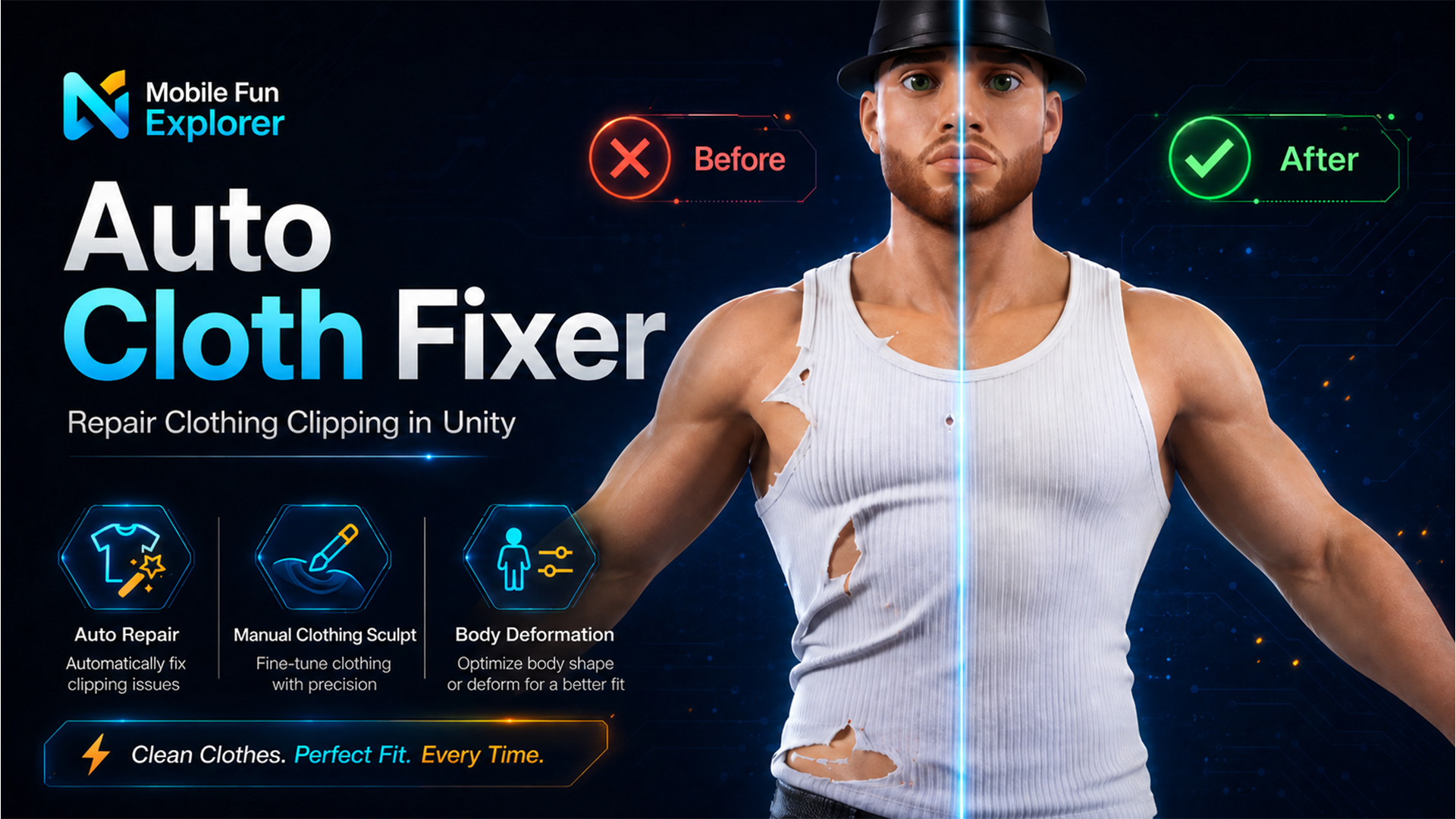 Auto Cloth Fixer for Unity | Fab