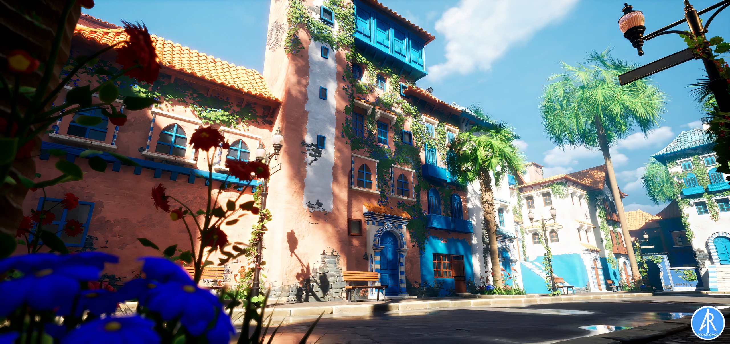 Media 1 for listing Stylized Blue City – Modular Environment Kit (UE5)