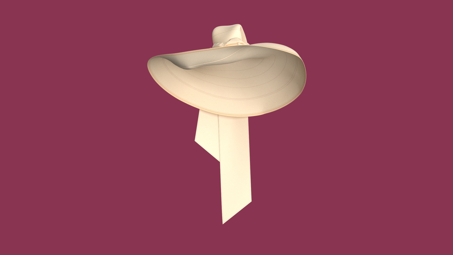 Media 1 for listing Girls Sun Hat With Long Back Ribbon Ties | High Poly