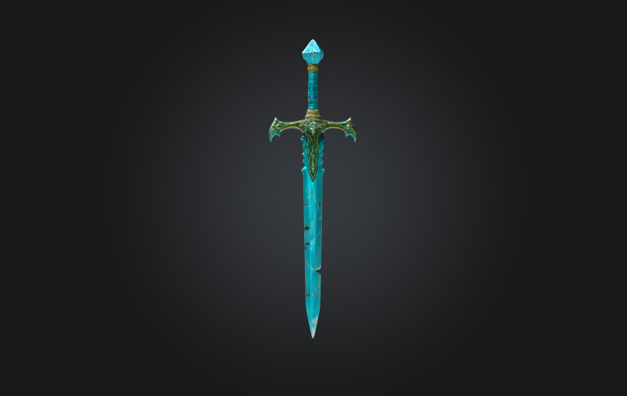 Aetherglass Crystal Oathblade – Arcane Crystal Sword | Fab