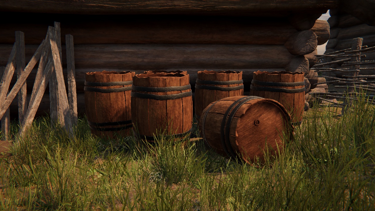 Media 1 for listing Realistic Viking Medieval Barrel - Game Ready PBR 3D Model Free low-poly 3D mode