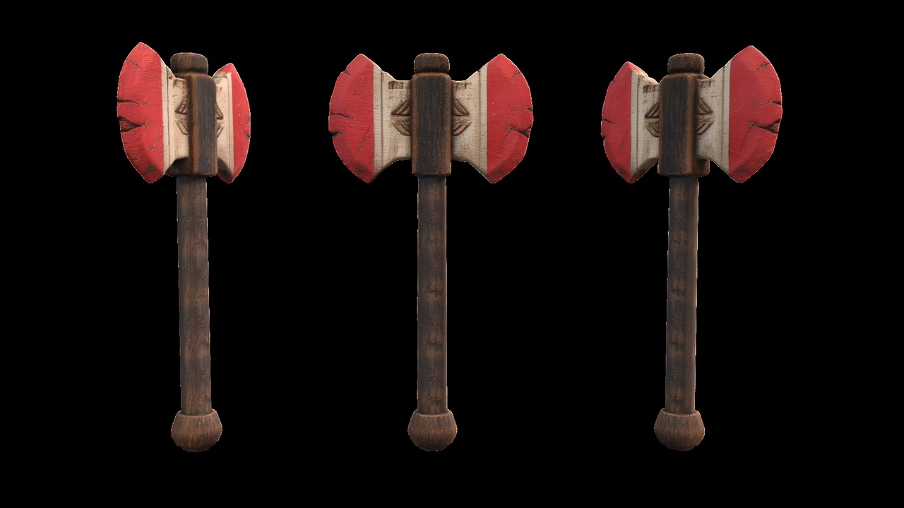 Media 1 for listing Stylized Viking Warrior Weapons Starter Pack Sword, Axe and Shield