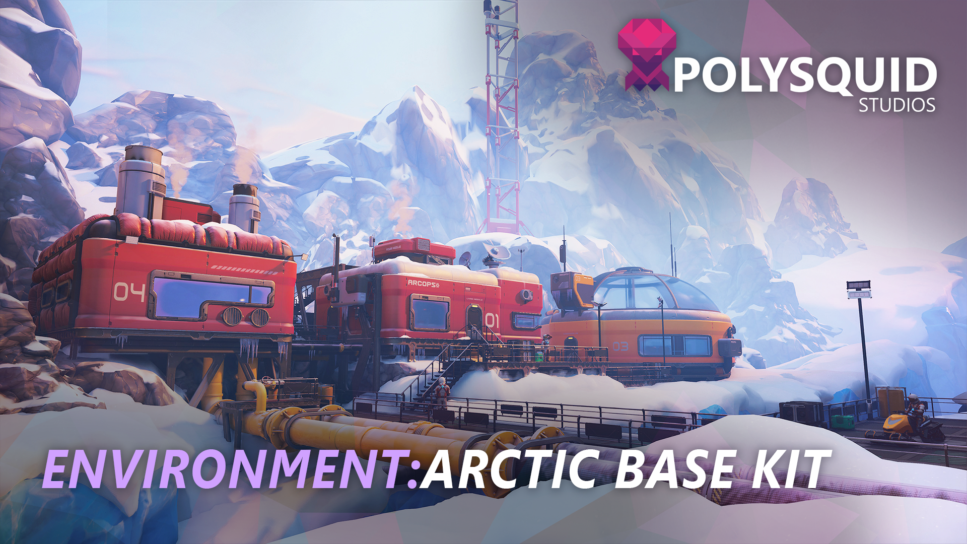 Modular Sci Fi Base Kit - Arctic | Fab