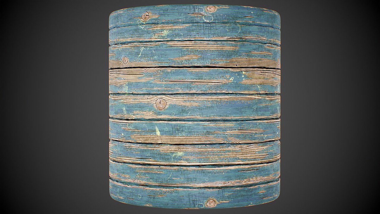 Média 1 pour l'article Old Painted Wood Planks Material