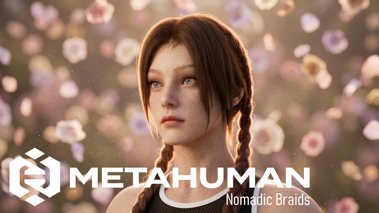 Media 1 for listing MHC: Nomadic Braids | Metahuman Groom Hair