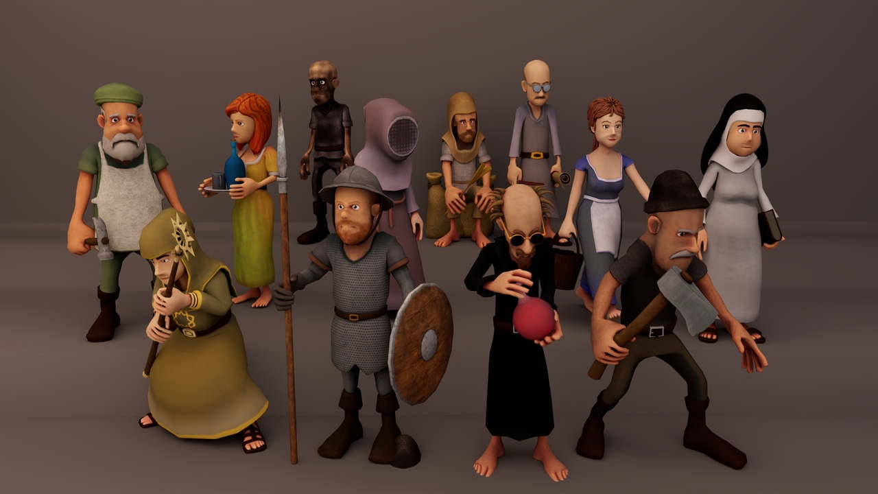Media 1 for listing dReal Character Bundle - Medieval Village