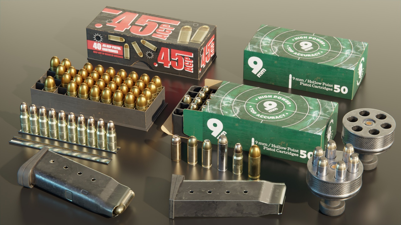 Medios 1 para el artículo Asset Pack: Pistol Ammunition Set