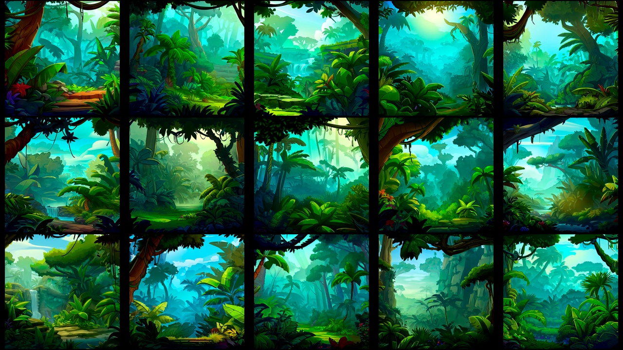 Media 1 for listing Stylized Environments: Tropical Jungle Background 1