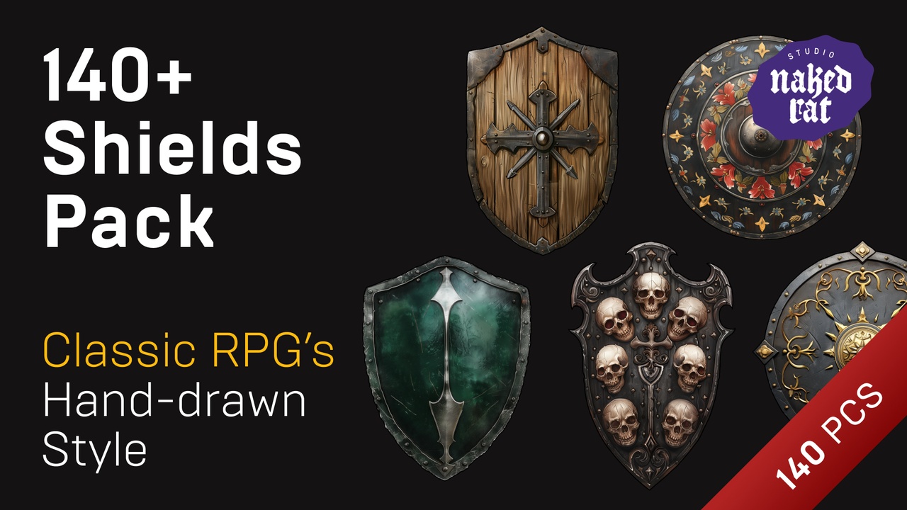 Media 1 for listing Shields 2D Icons Assets Pack