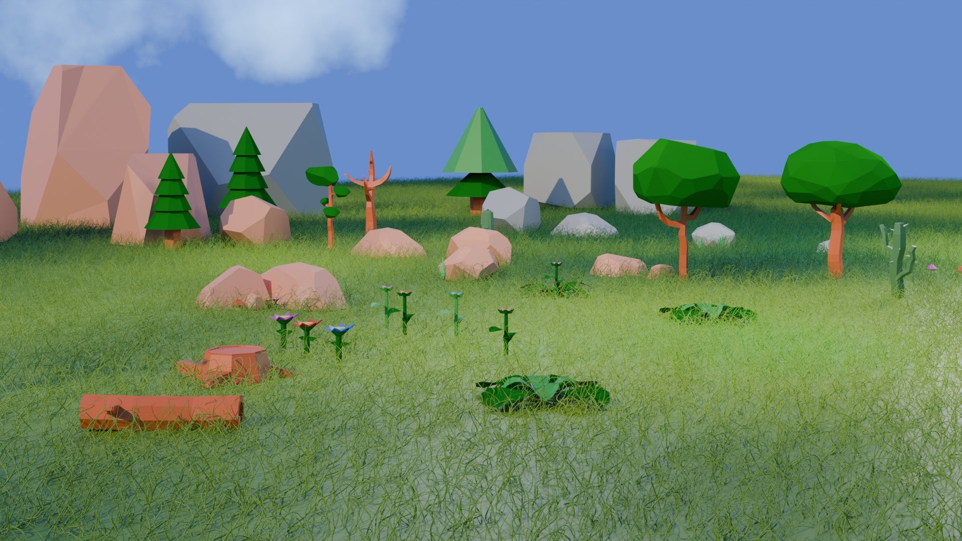 Low Poly Stylized Nature and Props Pack - Game Ready | Fab