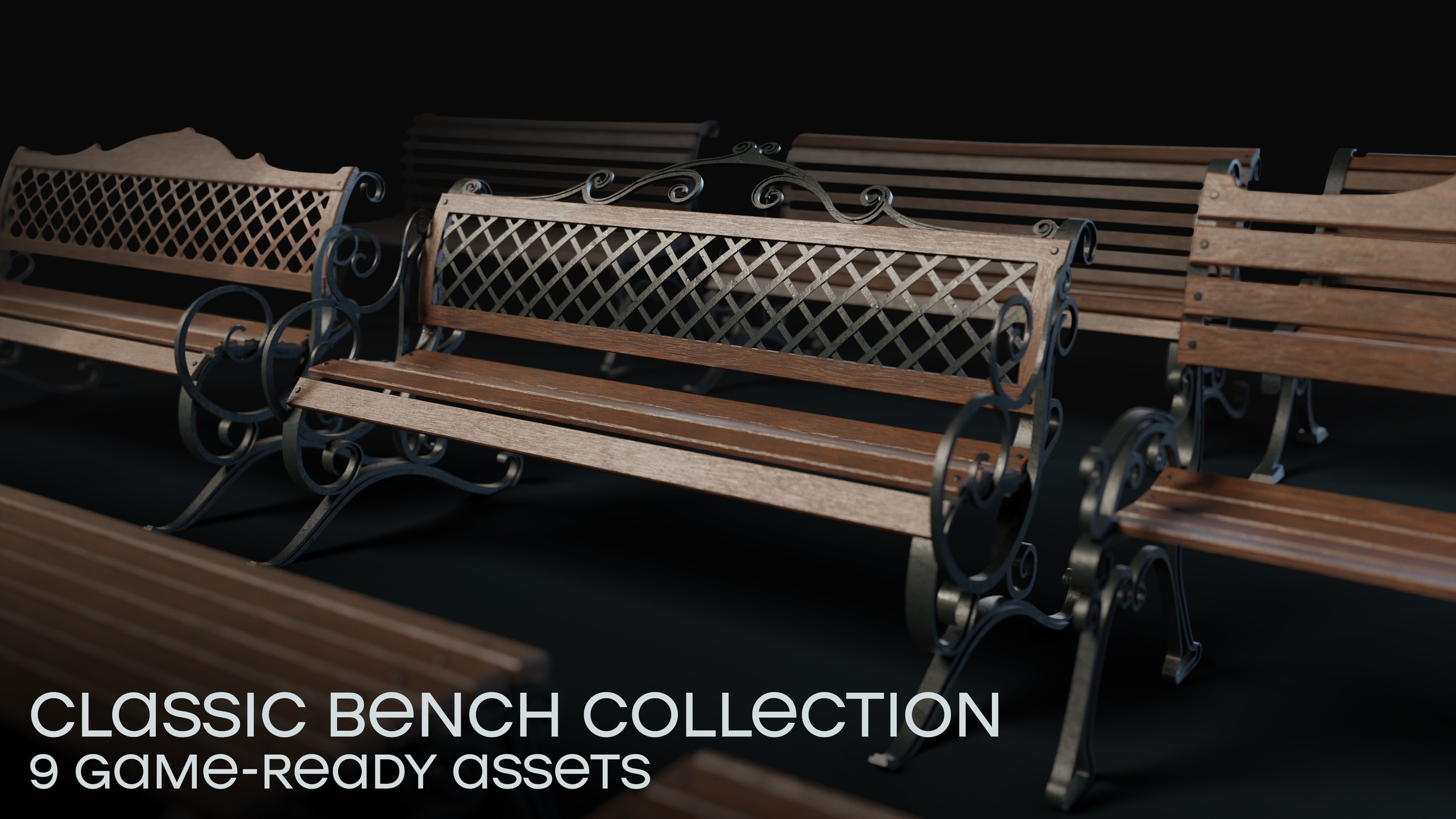 Media 1 for listing Victorian-Inspired Bench Collection
