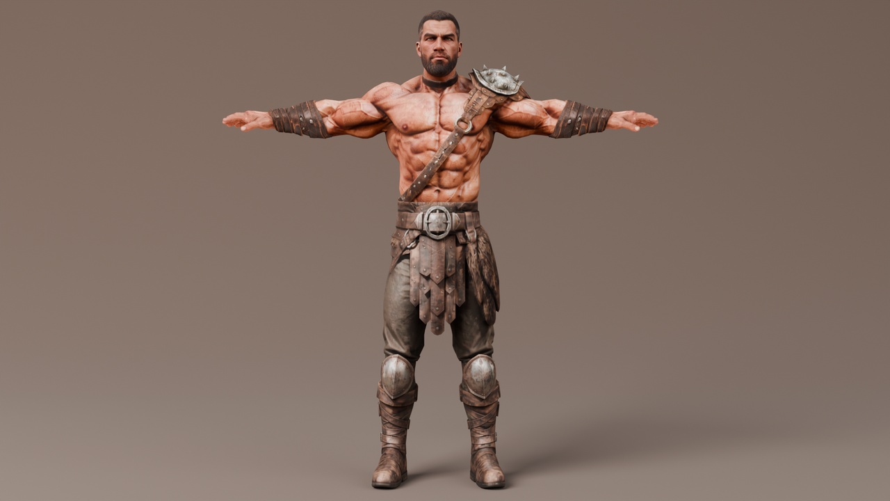 Media 1 for listing Barbarian Warrior - Rigged