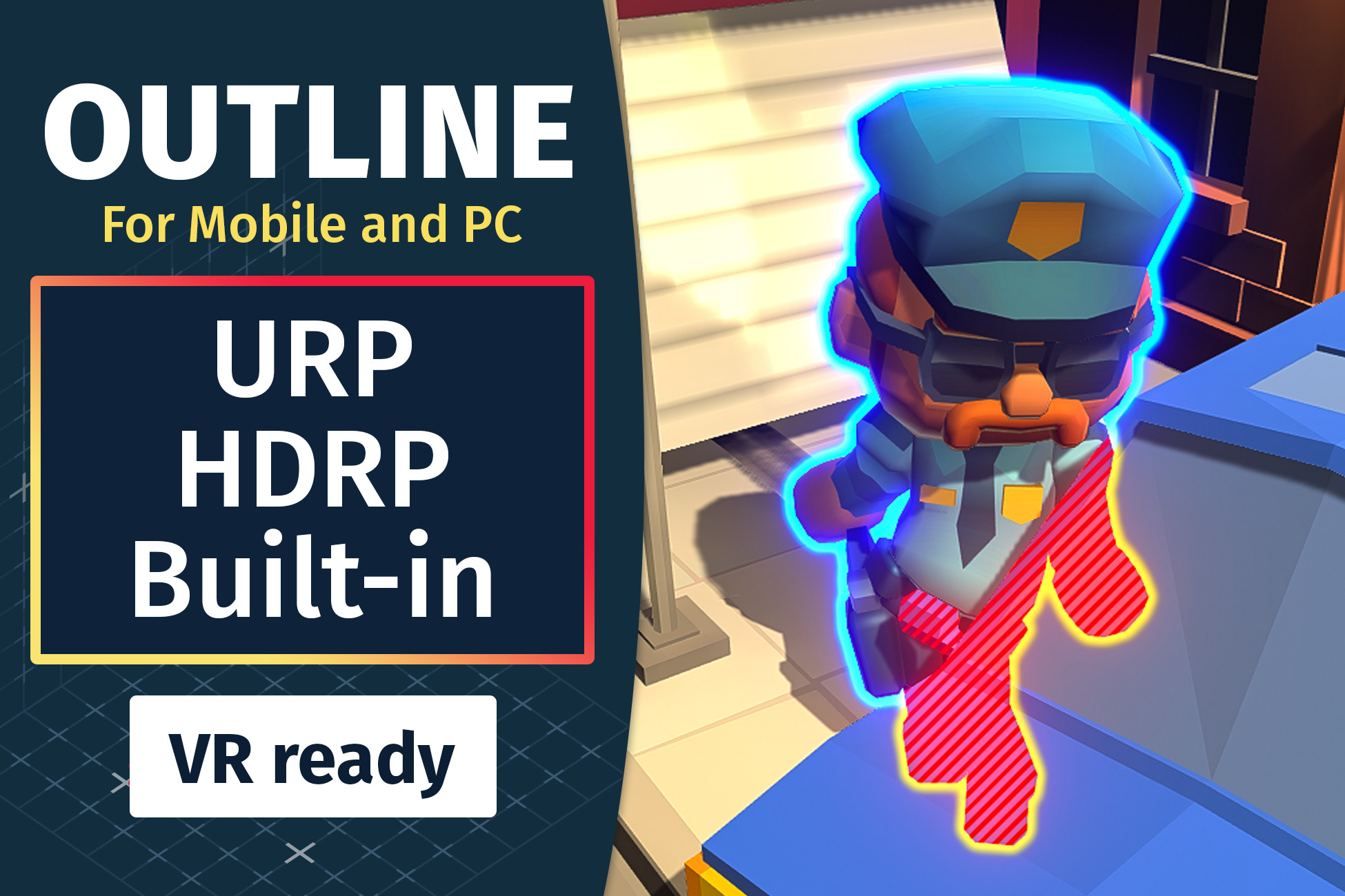 Easy Performant Outline 2D | 3D (URP / HDRP and Built-in Renderer) | Fab