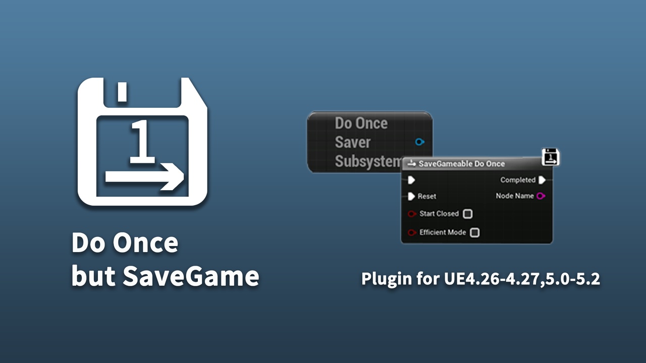 Media 1 for listing SaveGameable Do Once