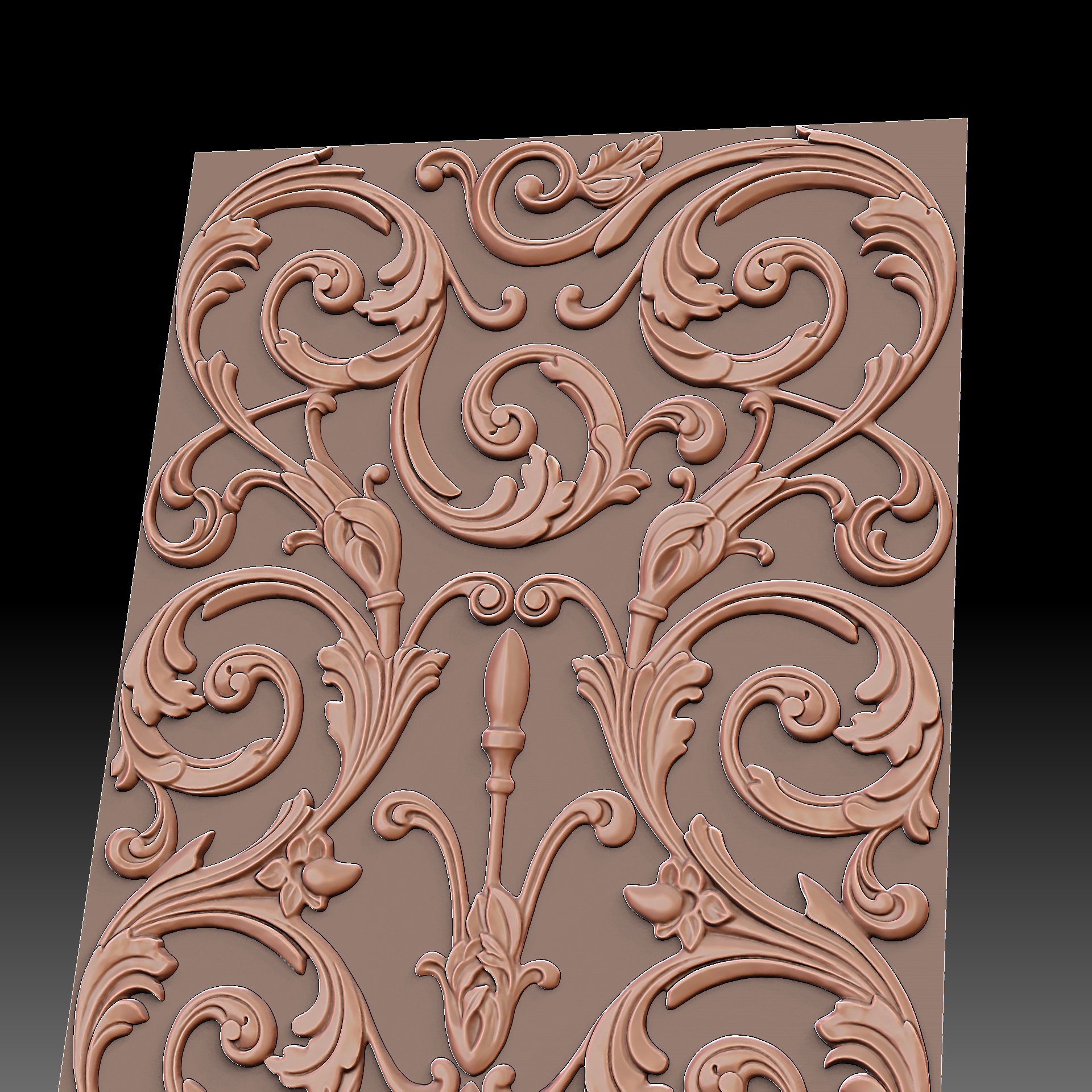Baroque Acanthus Scrollwork Carved Ornamental Panel | Fab