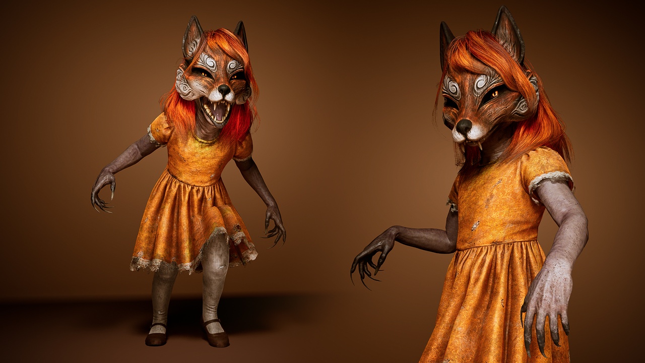 Media 1 for listing Fox Girl – Horror Character | Morph Targets | UE5