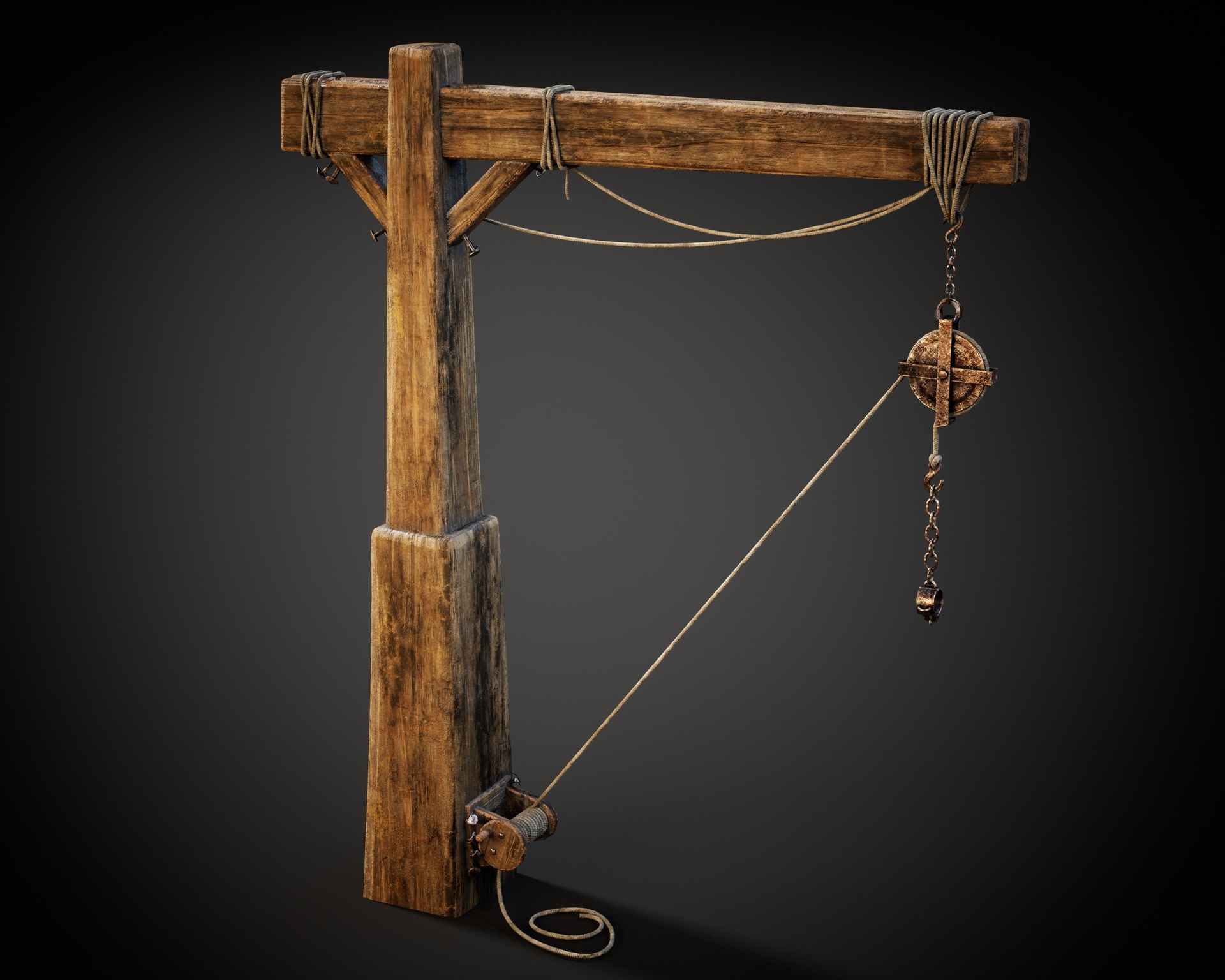 Media 1 for listing Hanging Spiked Shackle Crank Pole
