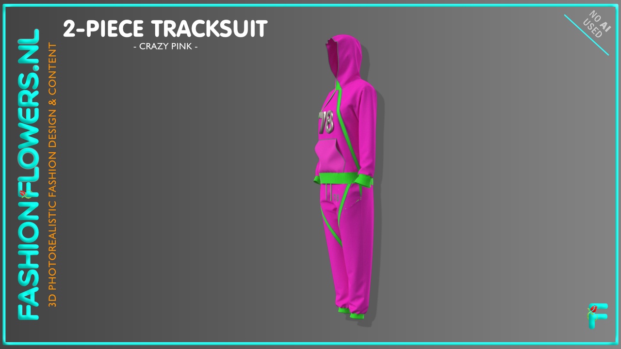 Media 1 for listing 2-Piece Tracksuit | Colour Crazy Pink | Hoodie | Sweater Pant | Hooded Jersey