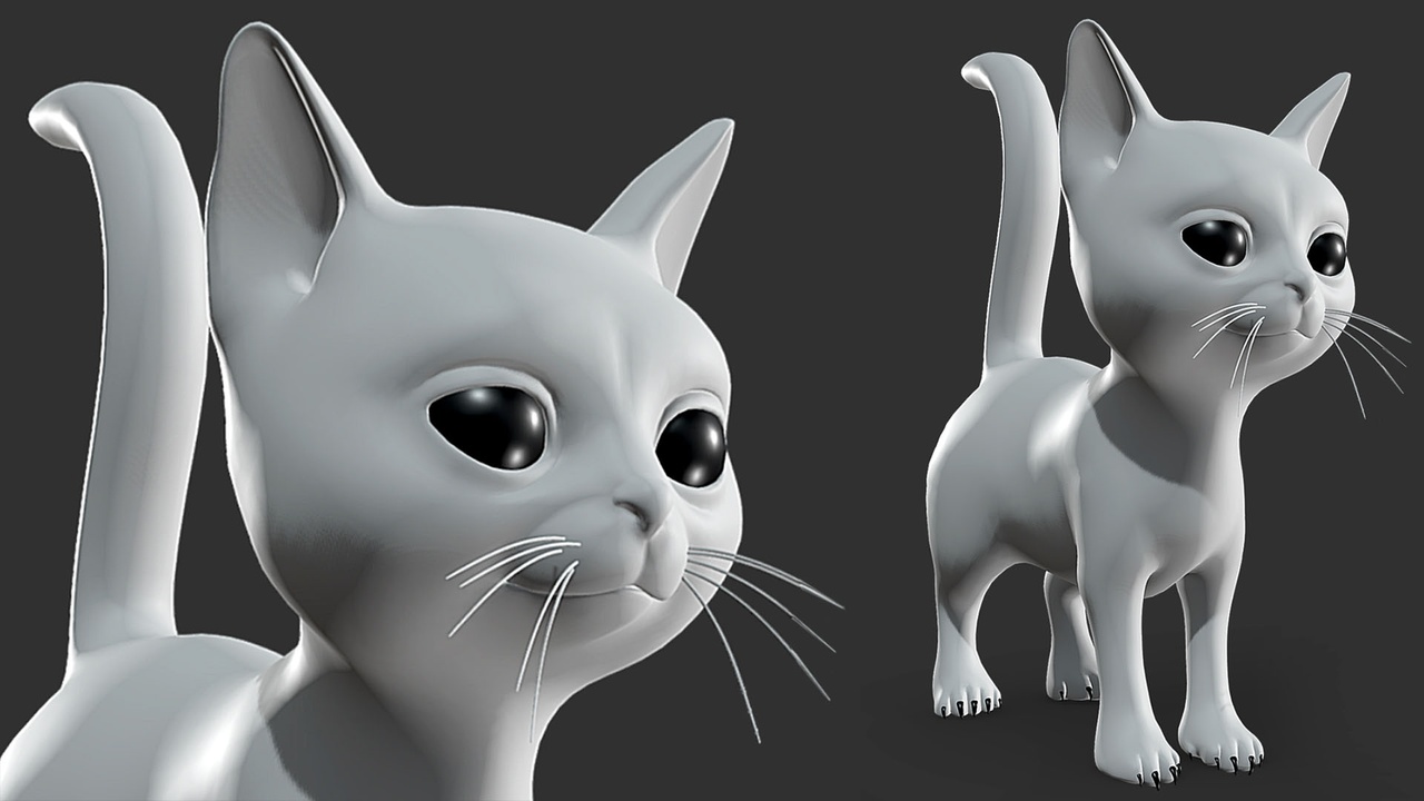 Media 1 for listing Baby Cat - Topology + UV Map