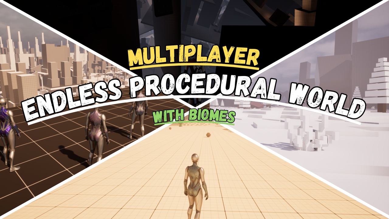 Media 1 for listing Replicated Endless Procedural World With Biomes ( Using Level Streaming )