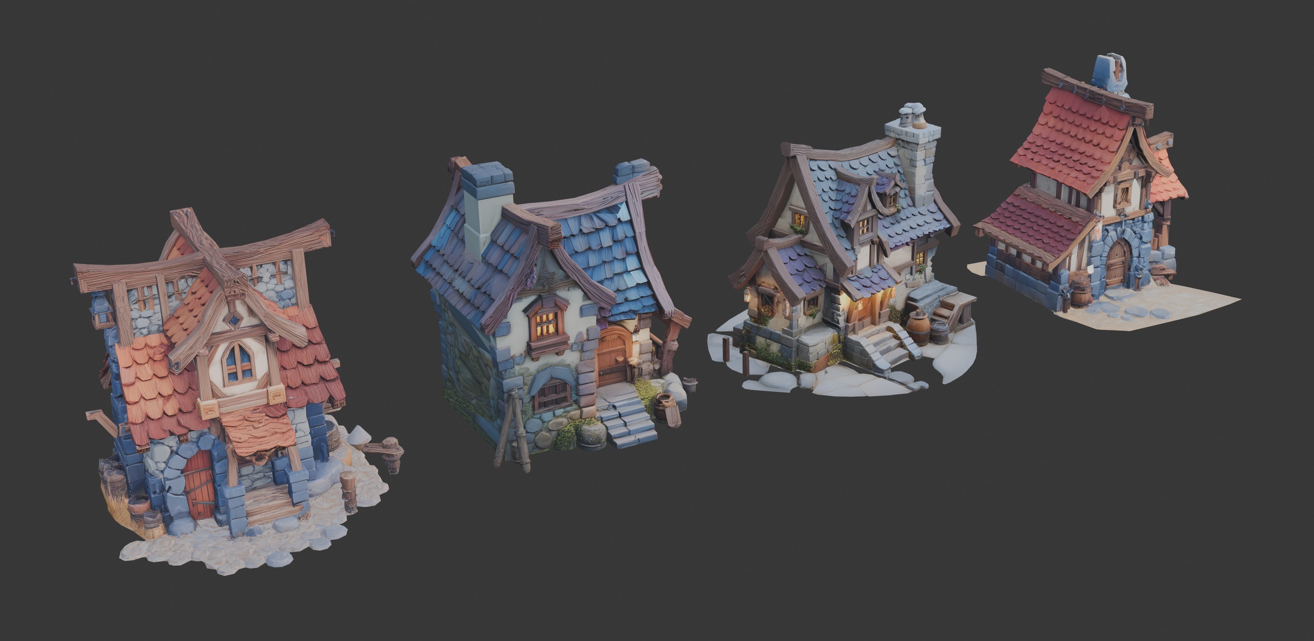 Media 1 for listing Stylized Fantasy Architecture Set
