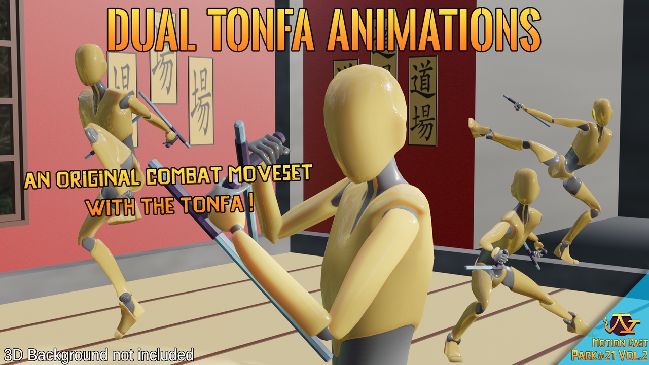 Media 1 for listing Dual Tonfa animations (Motion Cast#21 Vol.2)