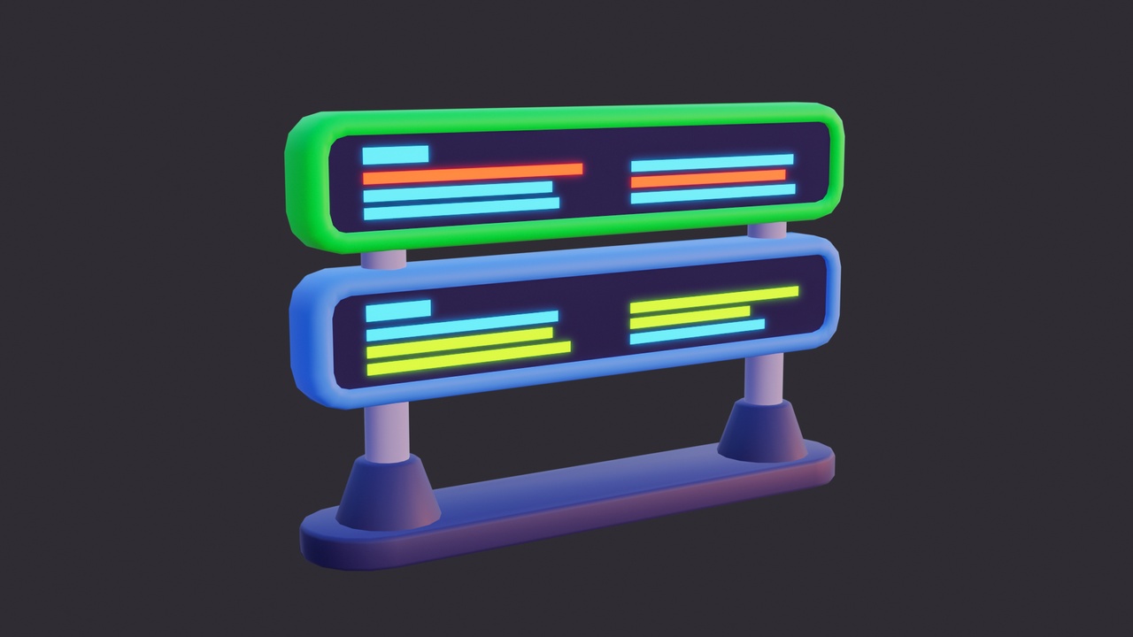 Media 1 for listing Low Poly Information Screen Banner