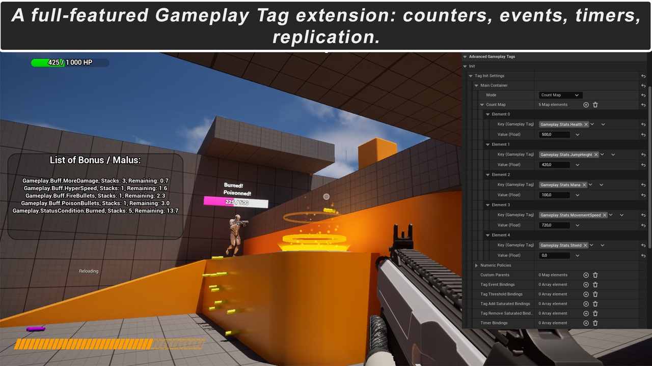Media 1 for listing Advanced Gameplay Tags Interface – Counters, Thresholds, Timers & Replication