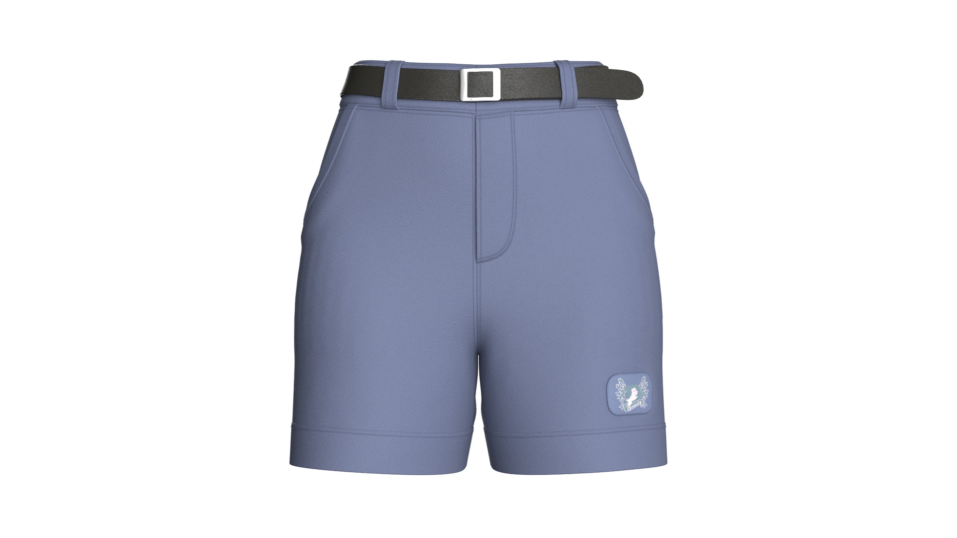 Media 1 for listing Girls High - Waisted Belted Shorts With Pockets | High Poly