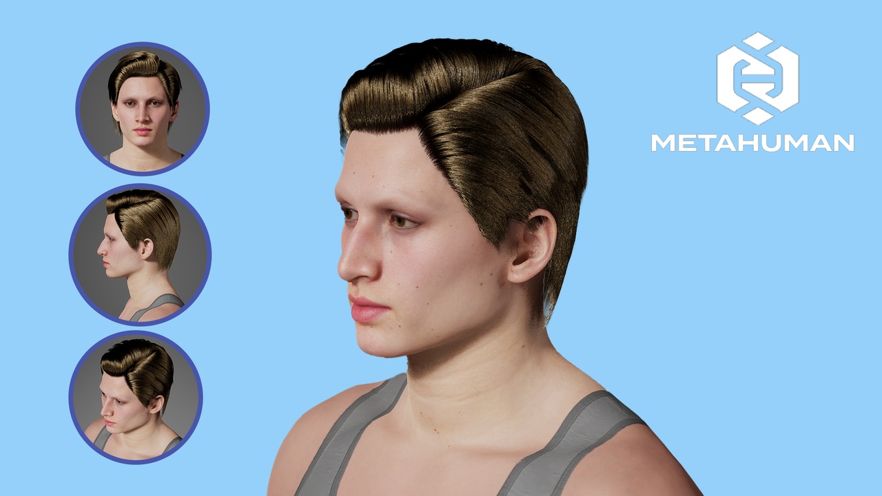 Media 1 for listing MetaHuman man Personality Hair Groom