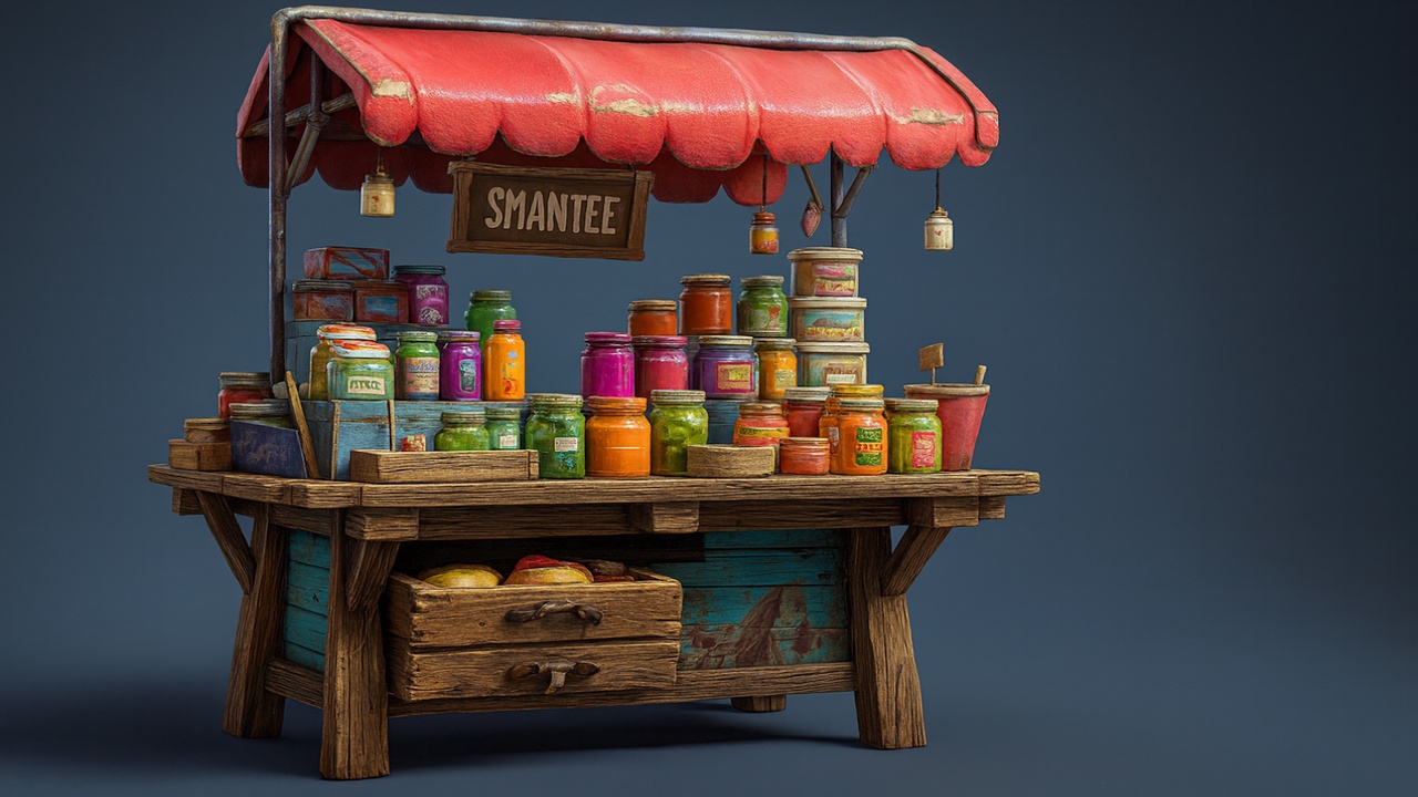 Media 1 for listing Free Stylized Market Stands🏪
