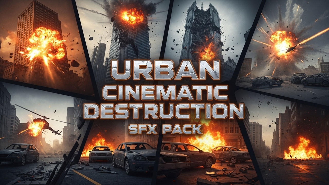 Media 1 for listing Urban Cinematic Destruction SFX Pack – Explosions, Collapses, Debris