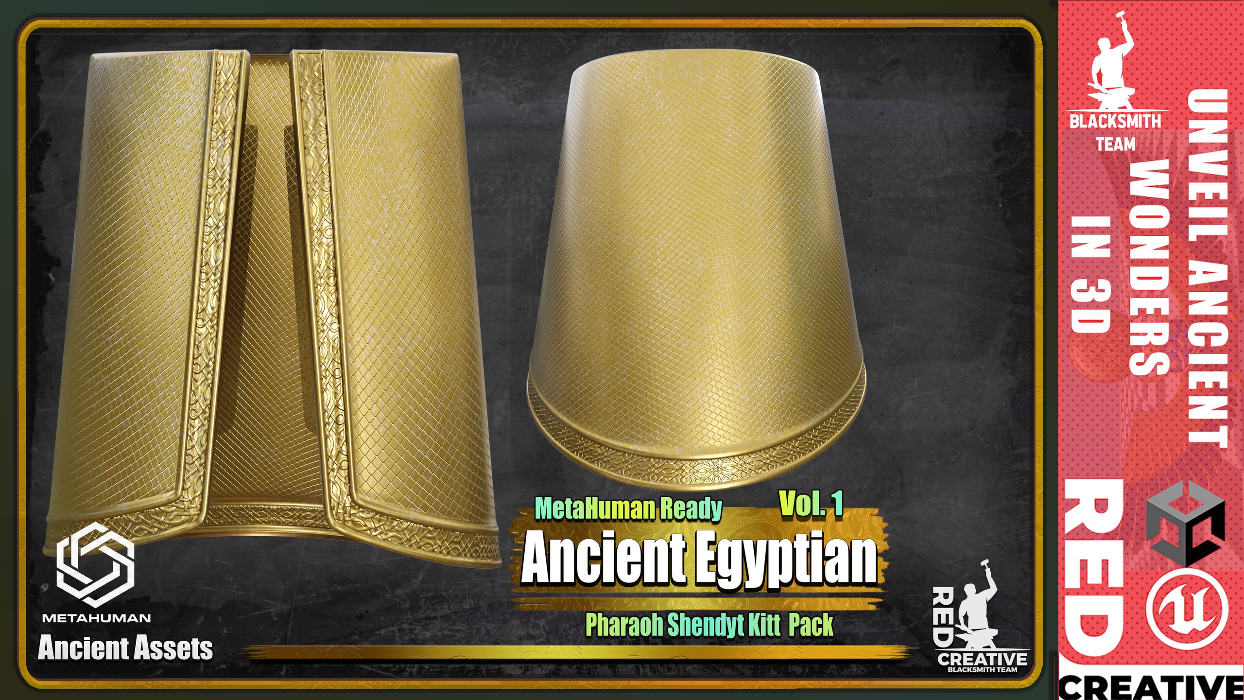 Media 1 for listing Ancient Egyptian Pharaoh Shendyt Kilt - MetaHuman Ready (Vol. 1)