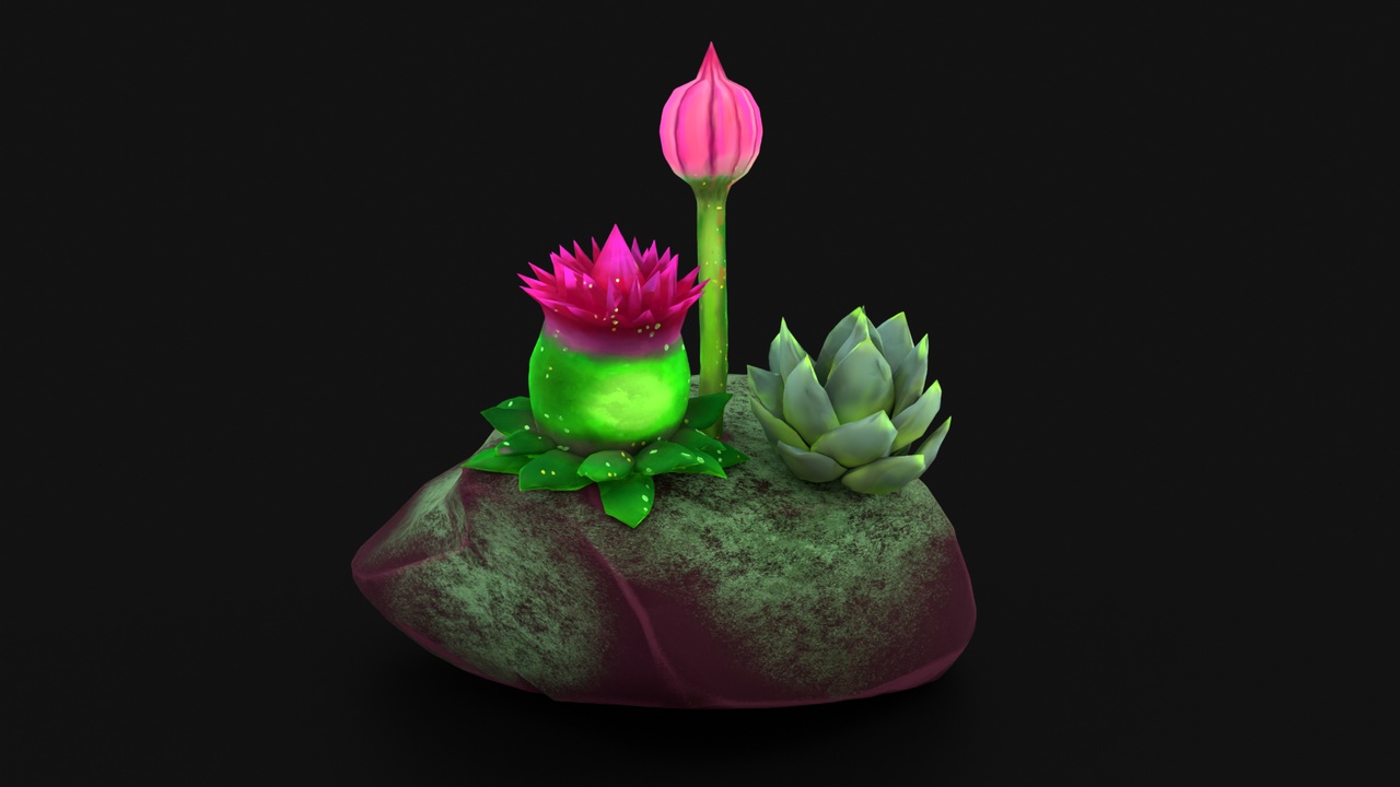 Media 1 for listing Stylized Alien Plants Fantasy Flowers