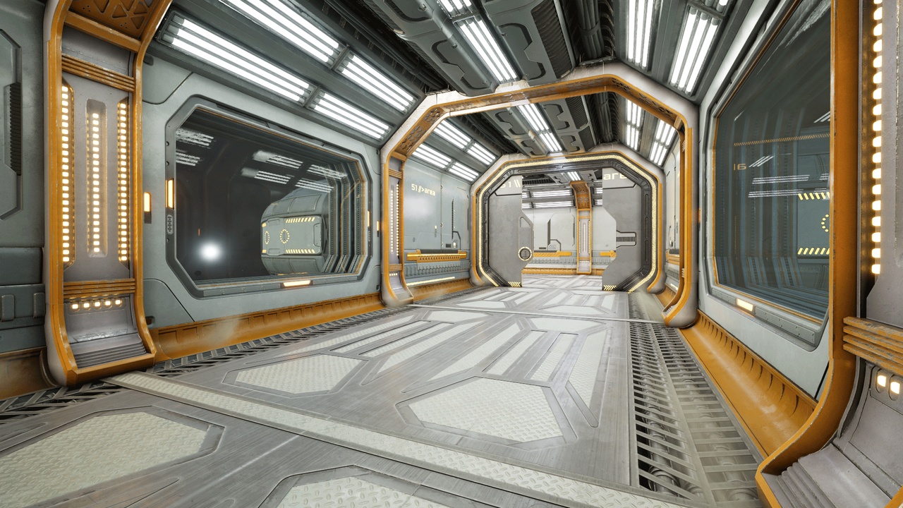 Media 1 for listing Sci-fi Environment Modular / Scifi Corridor / Space Station / Scifi Base