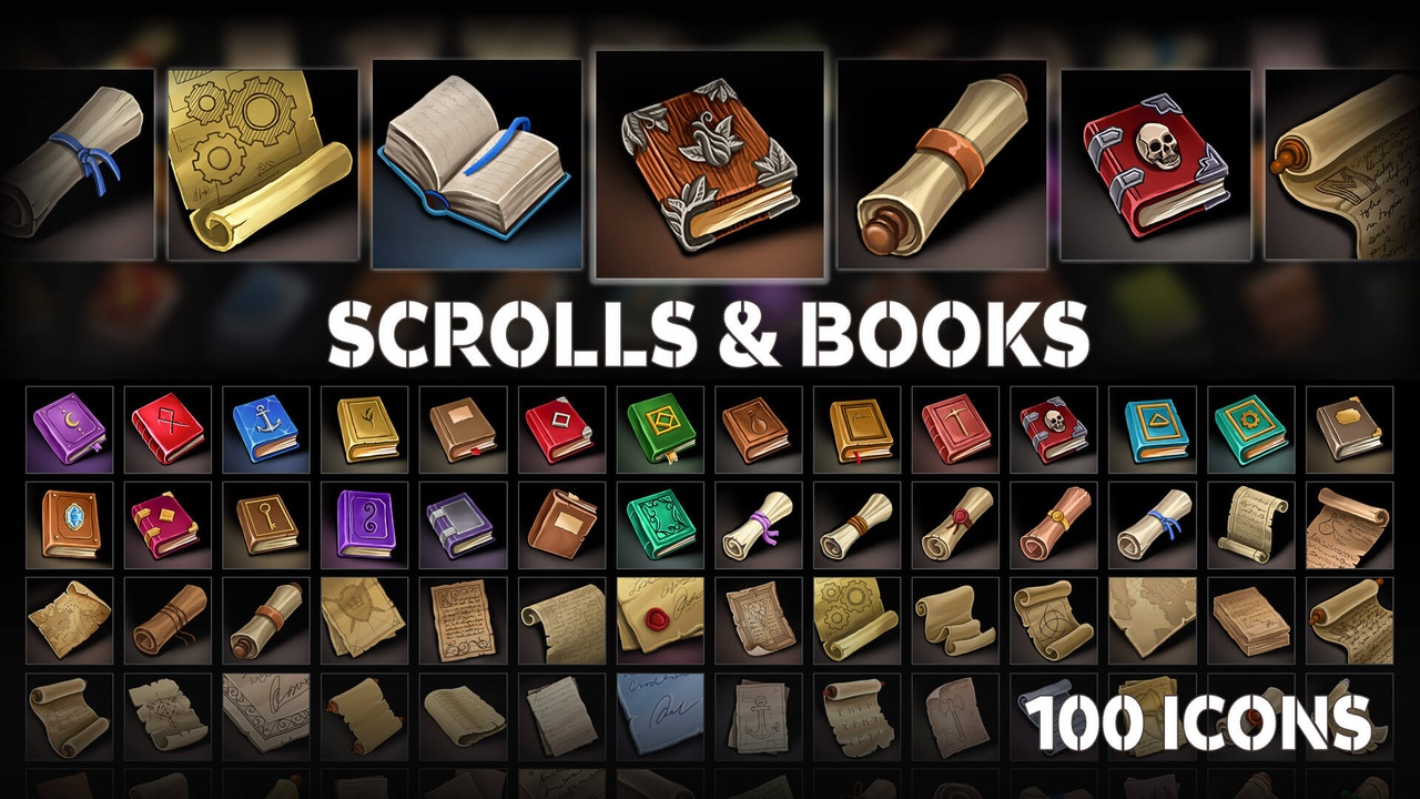 Media 1 for listing Scrolls And Books - Icons