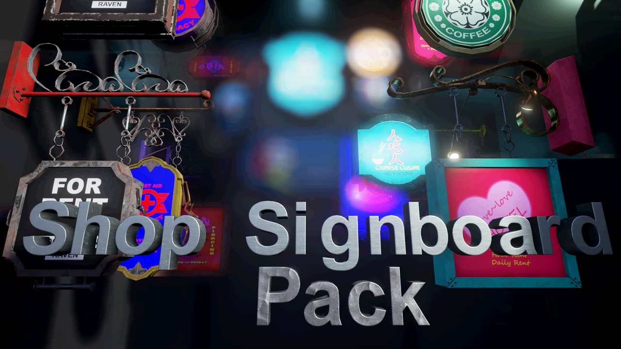 Media 1 for listing Shop Sign Board Pack