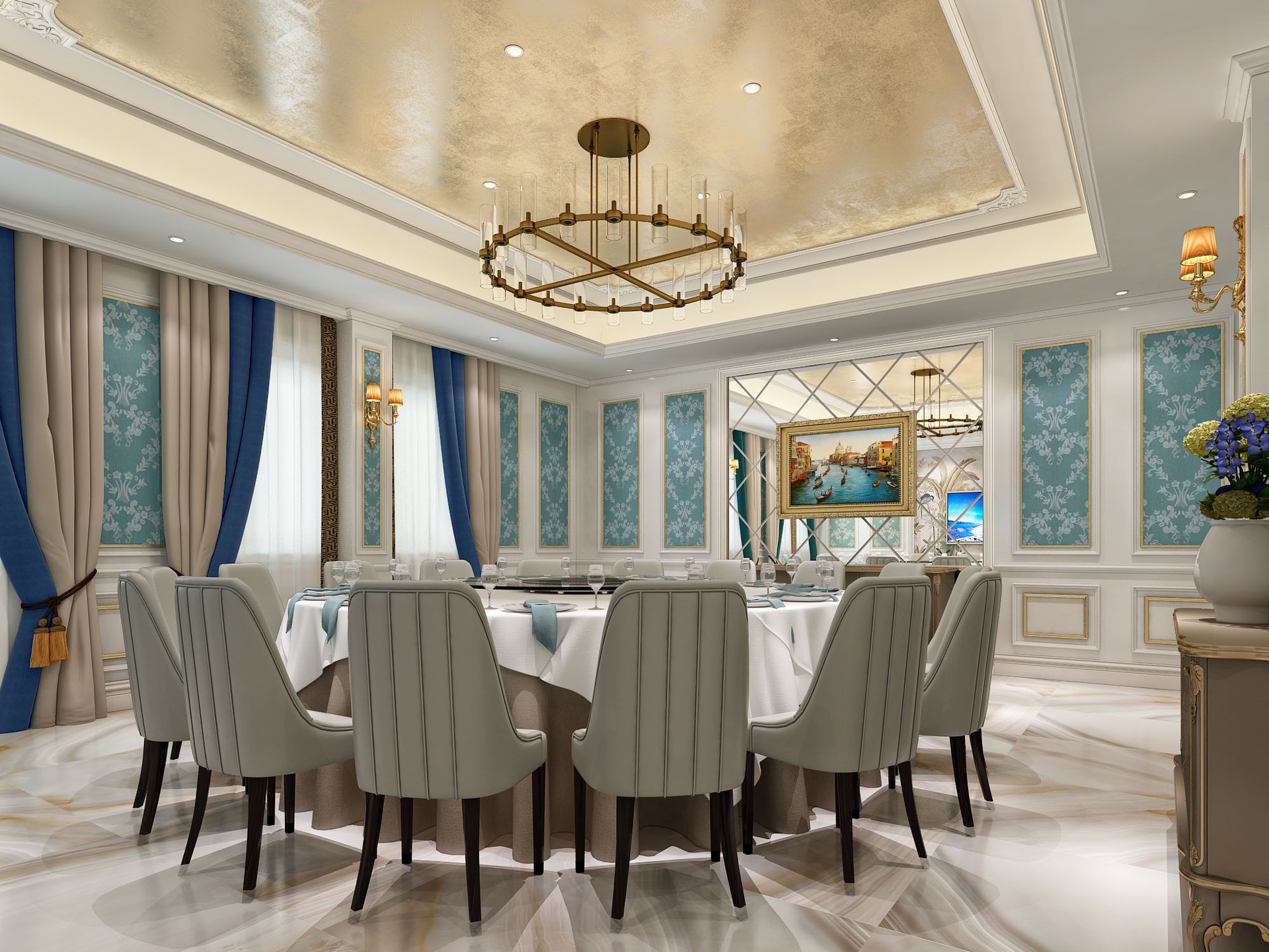 Media 1 for listing Luxury French Dining Room | 16-Seater Hotel Banquet Hall