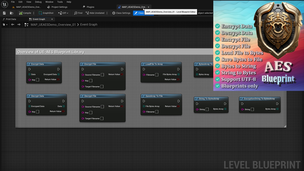 Media 1 for listing UE-AES(UEAES, AES Blueprints For UE)