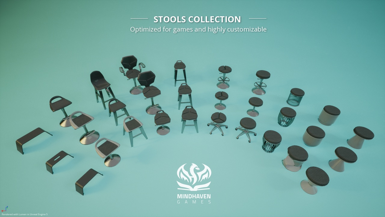Media 1 for listing Customizable Chairs Vol. 2 - Stools