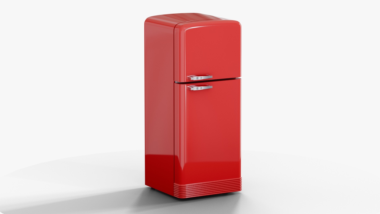 Media 1 for listing Retro Fridge Red