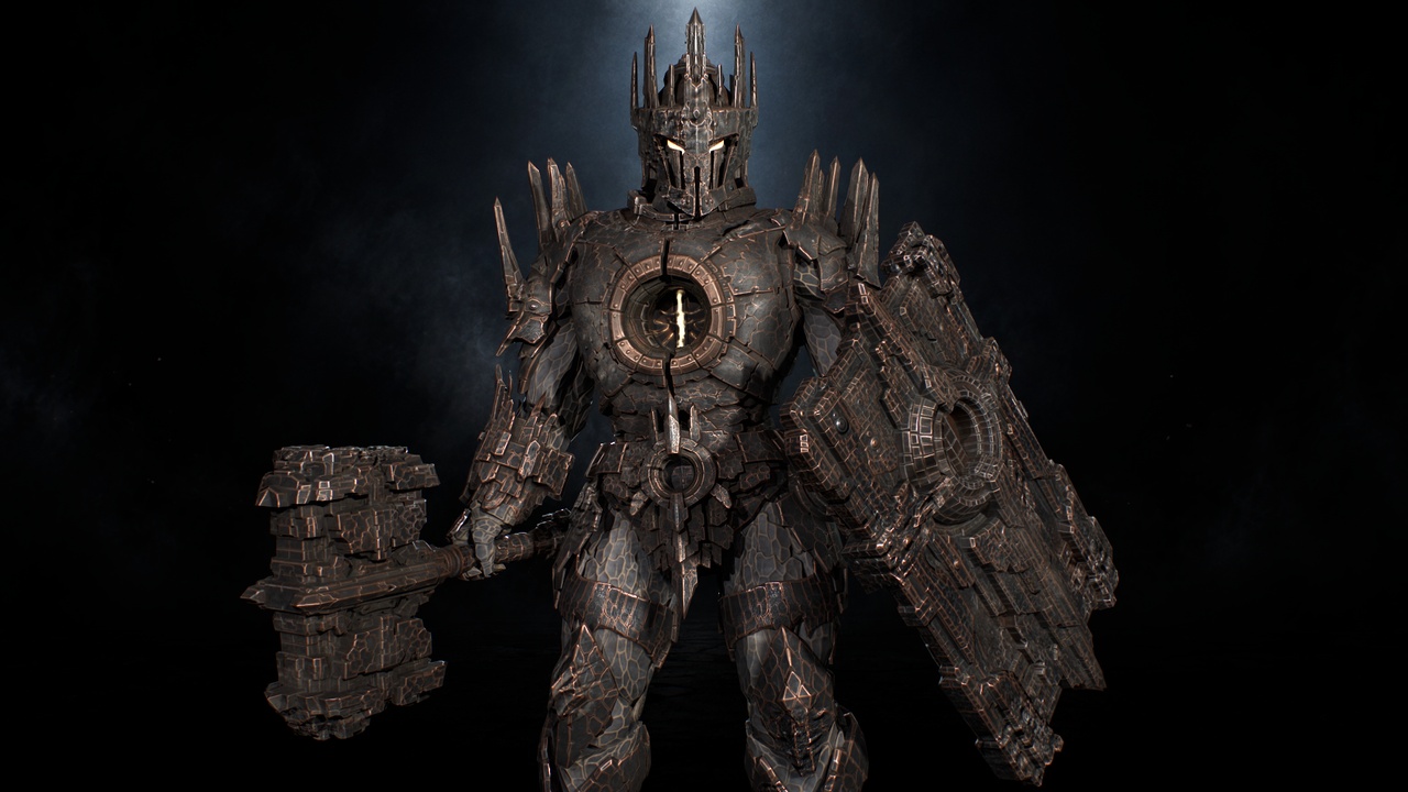 Media 1 for listing Armored Stone Golem - Dark Fantasy Boss