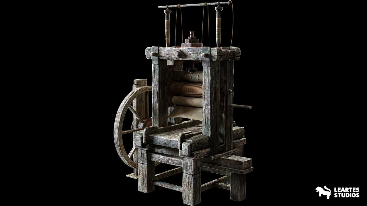 Media 1 for listing Paper Mill ( Paper Mill Old Eastern Middleages Ancient 3D Prop Realistic Art )