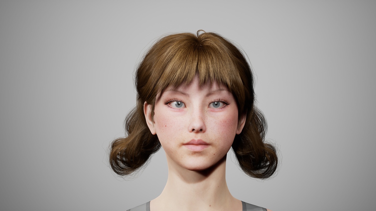 Media 1 for listing MetaHair 234- Groom hair for Metahumans - With low lowpoly version